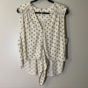 Free People Front Tie Blouse